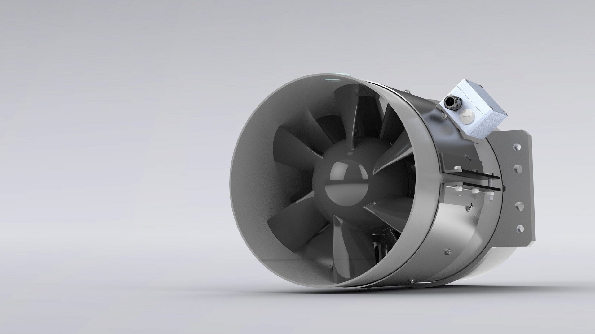 Special fan made of plastic for aggressive and corrosive exhaust air and gases, installed in wet scrubbers - Colasit