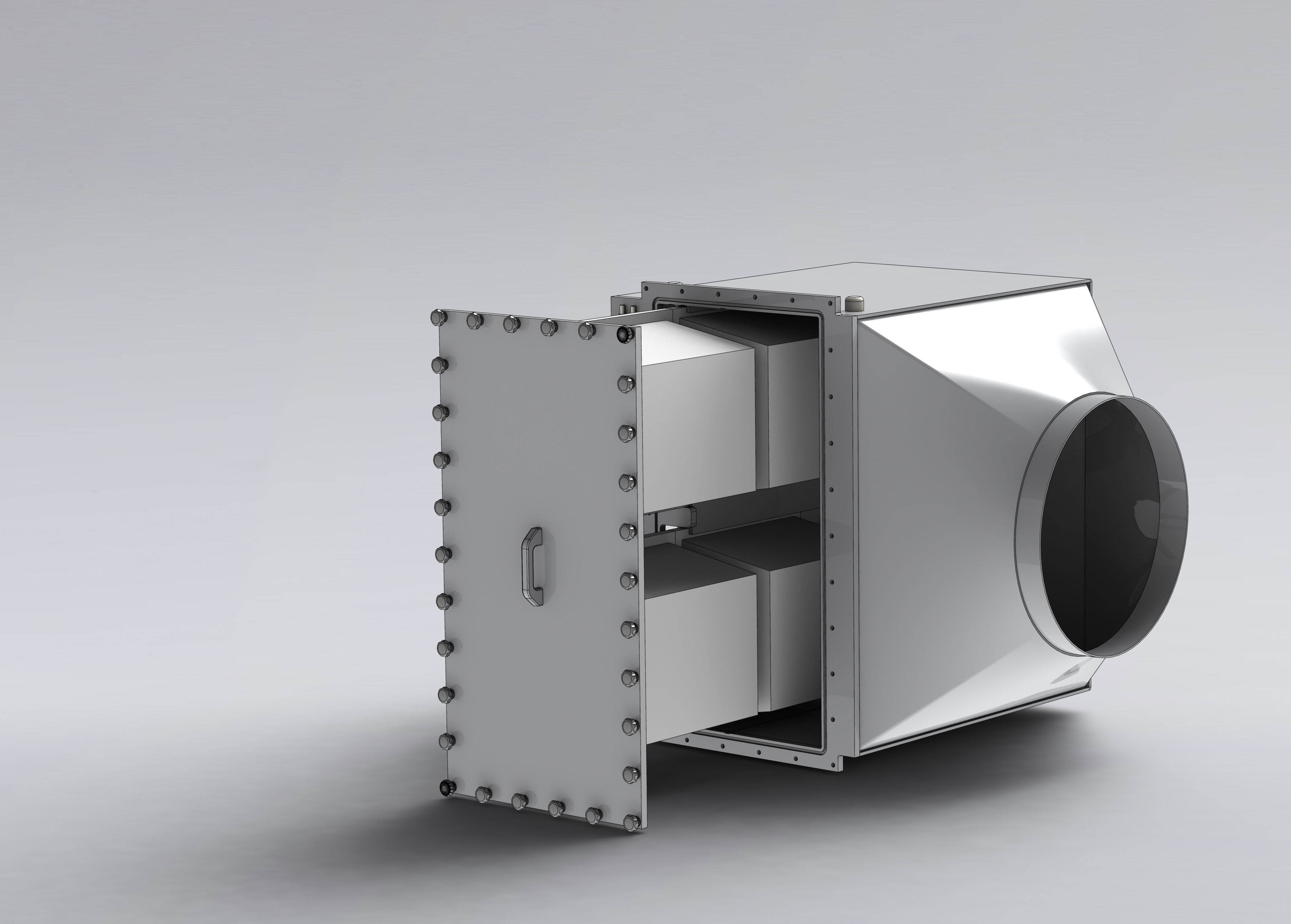 Ventilation components, one- or two-stage exhaust air filter, exhaust air housing made of plastic - Colasit