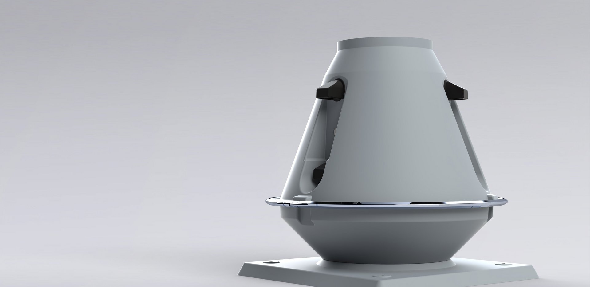 Roof fan made of plastic, with roof fitting for exhaust air extraction from industrial buildings- Colasit